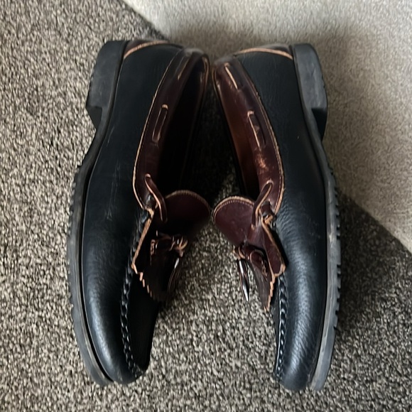 Allen Edmonds Mens Loafers NASHUA Tassel Kiltie Black Brown Leather - 10 D - Picture 6 of 12